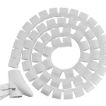Brateck 30mm/1.2' Diameter Coiled Tube Cable Sleeve Material Polyethylene(PE) Dimensions 1000x30mm - White (LS)