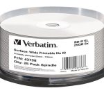 Blu-Ray 25GB 25Pk Spindle White Wide Ink