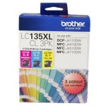 Brother Lc-135xl Colour Value Pack 1xcyan 1x Magenta 1x Yellow (LC-135XLCL3PK)