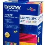 Brother Lc-67 Colour Value Pack 1 X Cyan, 1 X Magenta, 1 X Yellow (LC-67CL-3PK)