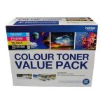 Brother Tn-251bk And Tn255 Colour Laser Toner Value Pack. Black, Cyan, Magenta, Yellow (8ae00003) (TN-251BK-TN-255CMY-4PK)