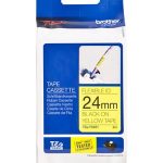 Brother 24MM Black Yellow Tape Flexible TZE Tape