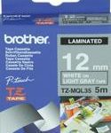 Brother TAPE WHITE ON LIGHT GRAY 12MM
