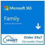 Microsoft Esd – Microsoft 365 Family Digital License For 1 Pc 1 Year Subscription – Esd Product Key Via Leader Csp Portal – No Refund (6GQ-00093)