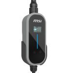 MSI Portable EV Charger Grey Ezgo 10A+15A+Home kit, Single Phase, 230V, 1PH, 2.3KW & 3.4KW, 5M Type 2 Charging gun, 1.8'LCD, IP66, 1.5T, Bluetooth