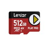 Lexar PLAY PRO microSDXC™ Express Card 512GB, microSDXC, high performance, microSD Express, up to 900MB/s read and 600MB/s write