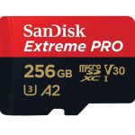 SanDisk Extreme Pro 256GB microSD SDXC SDXC UHS-I 200MB/s 140MB/s V30 U3 A2 4K UHD Shock temperature water & X-ray proof with SD Adaptor