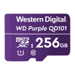 Western Digital WD Purple 256GB MicroSDXC Card 24/7 -25°C to 85°C Weather & Humidity Resistant for Surveillance IP Cameras mDVRs NVR Dash Cams Drones