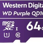 Western Digital WD Purple 64GB MicroSDXC Card 24/7 -25°C to 85°C Weather & Humidity Resistant for Surveillance IP Cameras mDVRs NVR Dash Cams Drones