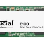 Crucial E100 2tb Gen4 Nvme Ssd 5000/4500 Mb/s R/w 100tbw 350k/460k Iops 1m Hrs Mttf M.2 2280 Pcie4 3yrs ~crucial P3 Plus (CT2000E100SSD8)