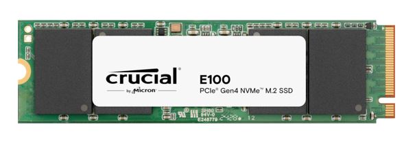 Crucial E100 2TB Gen4 NVMe SSD 5000/4500 MB/s R/W 100TBW 350K/460K IOPS 1M hrs MTTF M.2 2280 PCIe4 3yrs ~Crucial P3 Plus - Image 2
