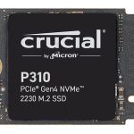 Micron Crucial® P310 1tb Pcie Gen4 X4 Nvme 2230 M.2 Ssd 7100r/6000w(seq)mb/s,1m Iops,600tb Tbw, 1.5m Hrs Mttf,[] 5yr Wty (CT1000P310SSD2)
