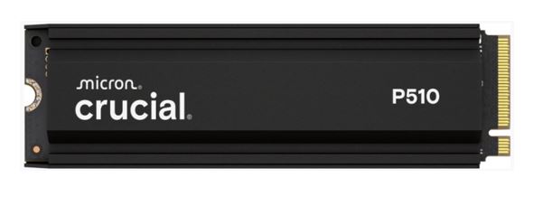 Crucial P510 1TB Gen5 2280 NVMe M.2 SSD w Heatsink 11,000 / 9,500 MB/s R/W 600TBW 1.5M IOPS 1.5M hrs MTTF Full-Drive Encryption 5yrs - Image 2
