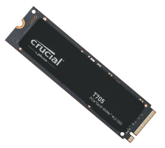 Crucial T705 1TB Gen5 NVMe SSD - 13600/10200 MB/s R/W 600TBW 1400K IOPs 1.5M hrs MTTF DirectStorage for Intel 14th Gen & AMD Ryzen 7000 - Image 2