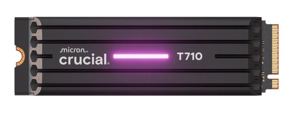 Crucial T710 2TB PCIe Gen5 NVMe 2280 SSD w Heatsink - 14500/13800 MB/s R/W 1200TBW 2.3M IOPs 1.5M hrs MTTF with DirectStorage 5yrs ~CT2000T710SSD8 - Image 2