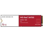 Western Digital WD Red SN700 4TB NVMe NAS SSD 3400MB/s 3100MB/s R/W 5100TBW 550K/520K IOPS M.2 Gen3x4 1.75M hrs MTBF 5yrs wty
