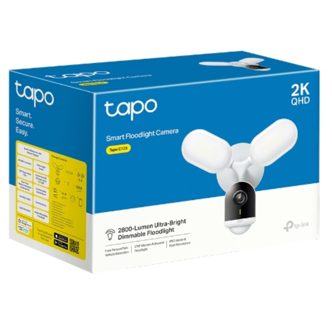 TP-Link Tapo C720 Tapo Smart Floodlight Camera 2K QHD 2800-Lumen Ultra-Bright Floodlight - Image 2