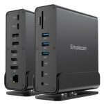 Simplecom CHT815 15-in-1 USB-C 4K Triple Display MST Docking Station with Dual HDMI DP