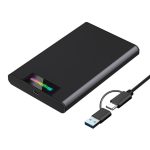 Simplecom SE239 Tool-free 2.5' SATA HDD SSD to USB-C Enclosure with RGB Lights USB 3.2 Gen 2 2 interface, utilize full speed of SATA SSD up to 6Gbps