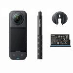 Insta360 (CINSAAHA) Starter Bundle includes 1x Insta360 X5, 1x Lens Cap, 1x Additional Battery and 1x 114cm Invisible Selfie Stick