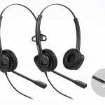 Fanvil HT302 RJ9 Dual Headset - OverThe Head Design, Suit For Small Office, Home Office (SOHO) Or Call Center Staff