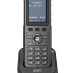 SNOM M56 DECT Handset, 2.4-inch colour display, 6 programmable LED function keys, IP67 protection class, 12 hours talk time, Bluetooth support, SCE