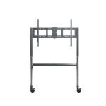 ViewSonic VB-STND-009 Slim Trolley Cart for 55 to 105 Inch Displays, Height-Adjustable with 360 Silent Wheels and Quick-Release Brakes