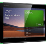 Yealink Roompanel Android based Scheduling Panel 8-inch, flush mount kit for wall or glass, 20° Tilt, PSU included, Yealink Platform, Microsoft Teams,