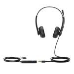 Yealink Uh34 Se Dual Usb-c Usb Wired Headset, Teams Certified, Noise Cancelling Headset,usb-c And 3.5mm Jac,controller&teams Button, Ultra-lightweight (TEAMS-UH34SE-D-C)