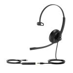 Yealink Uh34 Special Edition Mono Uc Usb Headset, Usb-a 3.5mm, Audio Clarity, Noise Cancelling Microphone, Leather Ear Cushions, Yhc20 Controller (UH34-SE-M-UC)