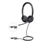 Yealink Uh37 Dual Usb-c/a Wired Headset 35mm Speakers Stereo Hd Audio 2mic Noise Cancelling Microsoft Teams Certified (UH37-D-UC-C/A)