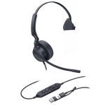 Yealink Uh42 Mono Teams Usb-c/a Microsoft Certified Wired Headset Noise-canceling Microphone Leather Ear Cushions Controller Button (UH42-M-MS-C/A)