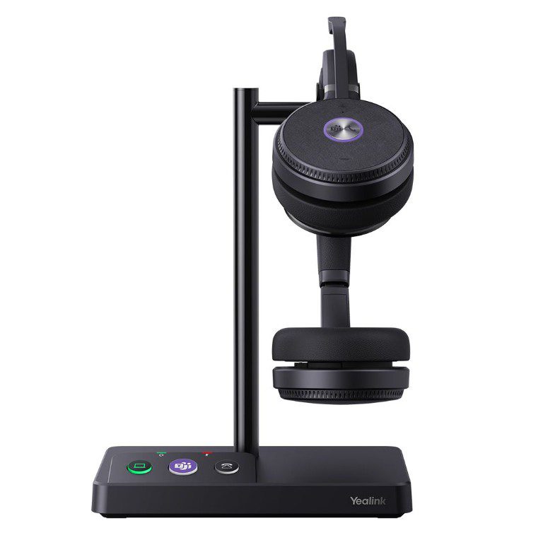 Yealink WH62 Dual Teams DECT Wireless Headset with Busylight, Leather Ear cushions, Acoustic Shield Technology, Built-in Microphone - Image 2
