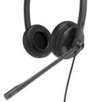 Yealink Wideband Qd Dual Headset With Soft Leather Ear Cushion, All Day Wearing Comfort, High-quality Audio (YHD342)