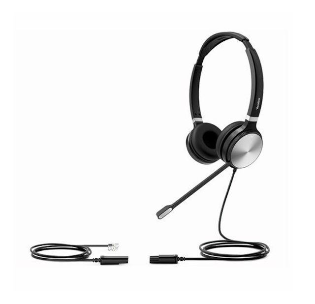 Yealink YHS36 Dual Wideband Headset for IP phone, Binaural Ear, RJ9 Headset Jack, Noise-canceling Microphone, Hearing Protection, Leather Ear Cushions - Image 3