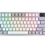 ASUS Rog Azoth/nxsm/pbt/wht Gaming Keyboard, Oled Display, Nx Storm Switch, 75 Keys, Tri-mode Connection, White, Tactile Bump/clicky (ROG AZOTH/ PBT/WHT STORM SWITCH)