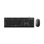 RAPOO X130pro - Wired Keyboard and Mice Combo Black with Spill Resistant / 1000dpi Optical Business and Office choice. Full Size with Numpad.