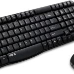RAPOO X1800S 2.4GHz Wireless Optical Keyboard Mouse Combo Black - 1000DPI Nano