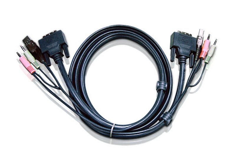 Aten KVM Cable 1.8m with DVI-D (Single Link) USB & Audio to DVI-D (Single Link), USB & Audio - Image 2