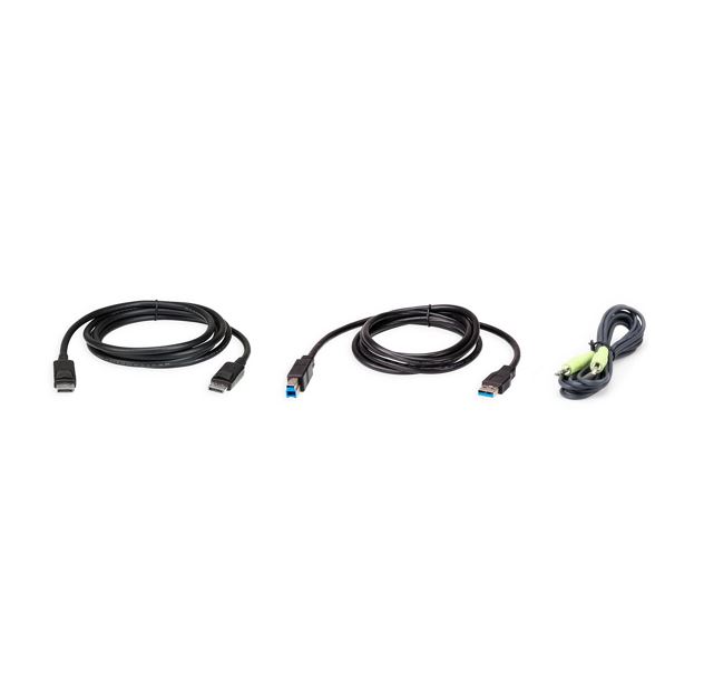 Aten 2M USB DisplayPort KVM Cable Kit, Enables the connection of Video, USB Keyboard/Mouse and Audio (Speaker) - Image 2