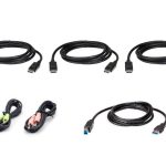 Aten Cs1964 Cable Kit, Includes 3 1.5m Displayport Cables, 1.8m Usb, Audio Input And Output Cables (2L-7D02UDPX6)