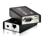 Aten Kvm Extender Kit Vga/usb Cat 5 Extender, 1920×1200@60hz 30m, 1280×1024@60hz 100m (CE100-AT-U)
