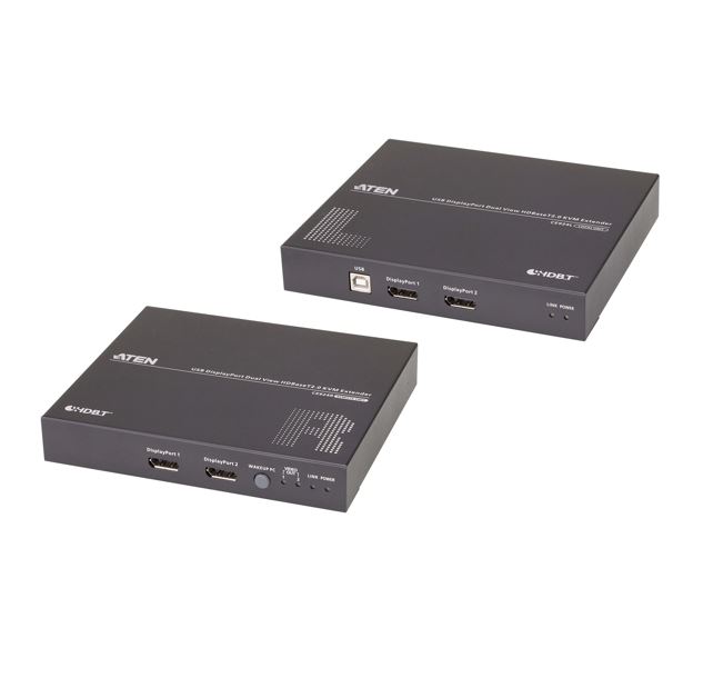 Aten CE924 USB DisplayPort Dual View HDBaseT™ 2.0 KVM Extender (4K@100m- Single View), EDID Buffer, HDCP Compatible, Built-in 8KV/15KV ESD protection - Image 5