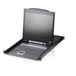 Aten Rackmount Kvm Switch 16 Port Vga Ps/2-usb W/ 19′ Lcd Display, 2x Custom Kvm Cables Included, 1280×1024@75hz Display, Led Illumination (CL1316N-ATA-AU)