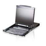 Aten Rackmount Dual Rail Lcd Console Vga Ps/2-usb W/ 19′ Lcd Display, 1x Custom Kvm Cable Included, 1280×1024@75hz Display, Led Illumination (CL5800N-ATA-AU)