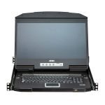 Aten 18.5′ Short Depth 4-port Hdmi Lcd Kvm, Dual Rail And Widescreen Support, Superior Video Quality, Video Dynasync™, Edid Expert™ , Auto Scan Mode (CL3884NW-ATA-AU)