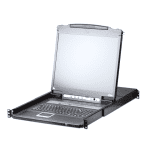 Aten Rackmount Kvm Switch Over Ip Single Rail 8 Port Vga Ps/2-usb W/ 19′ Lcd Display, 2x Custom Kvm Cables, 1280×1024@75hz Display, Led Illumination (CL5708IN-ATA-AU)