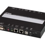 Aten Single Port Dvi Kvm Over Ip With Audio And Virtual Media, Supports Up To 1920 X 1200 @ 60hz, 1 Dvi Usb Kvm Cable Included, Dual Rs232 Serial Port (CN9600-AT-U)