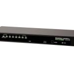 Aten Rackmount KVM Switch 8 Port VGA PS/2-USB, 1x Custom KVM Cable Included, Selection Via Front & USD Menu, Broadcast Mode