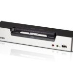 Aten Desktop Kvmp Switch 2 Port Dual Display Dvi Dual Link W/ Audio, 2x Custom Kvm Cables Included, 2x Usb Port, Selection Via Front Panel (KVA-CS-1642)